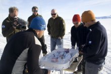 Teppo Makela (left) against Jussi Heinonen (right) in Antarctic Open II finals. Jussi eventually won 3-5.